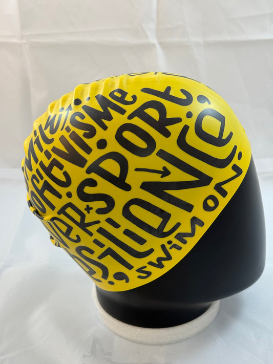 Bonnet de natation Jaune/Noir by Denis Meyers